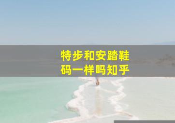 特步和安踏鞋码一样吗知乎