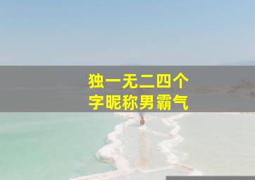 独一无二四个字昵称男霸气