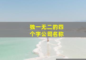 独一无二的四个字公司名称