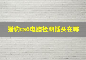 猎豹cs6电脑检测插头在哪