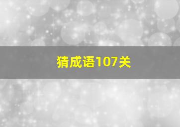 猜成语107关