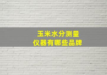 玉米水分测量仪器有哪些品牌