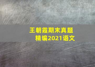 王朝霞期末真题精编2021语文