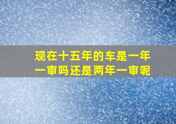 现在十五年的车是一年一审吗还是两年一审呢