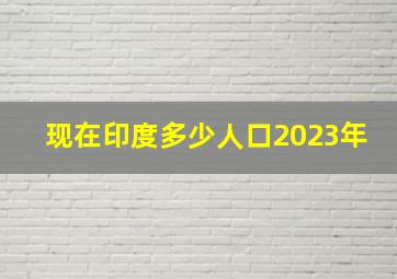 现在印度多少人口2023年