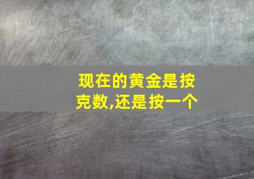 现在的黄金是按克数,还是按一个