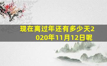 现在离过年还有多少天2020年11月12日呢