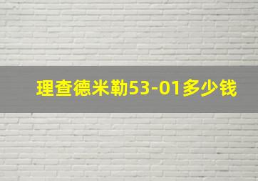 理查德米勒53-01多少钱