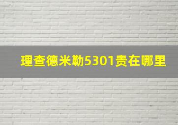 理查德米勒5301贵在哪里