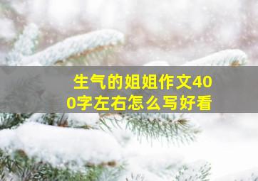 生气的姐姐作文400字左右怎么写好看