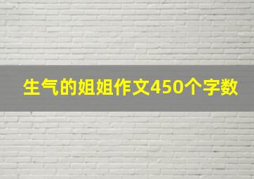 生气的姐姐作文450个字数