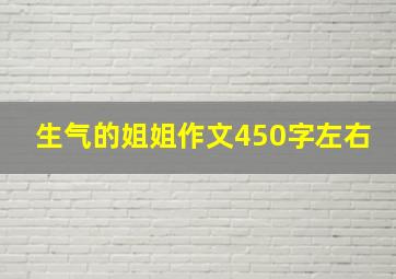 生气的姐姐作文450字左右