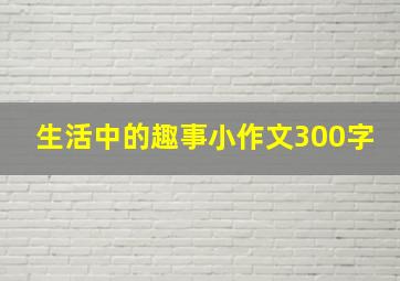 生活中的趣事小作文300字