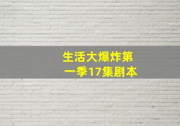 生活大爆炸第一季17集剧本