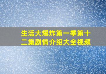 生活大爆炸第一季第十二集剧情介绍大全视频