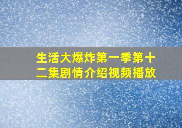 生活大爆炸第一季第十二集剧情介绍视频播放