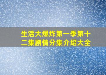 生活大爆炸第一季第十二集剧情分集介绍大全