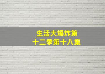 生活大爆炸第十二季第十八集