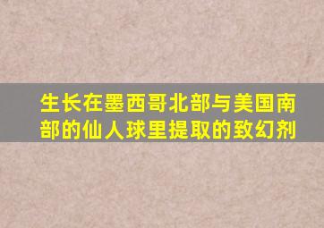 生长在墨西哥北部与美国南部的仙人球里提取的致幻剂