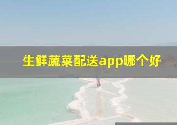 生鲜蔬菜配送app哪个好