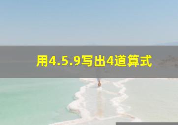 用4.5.9写出4道算式