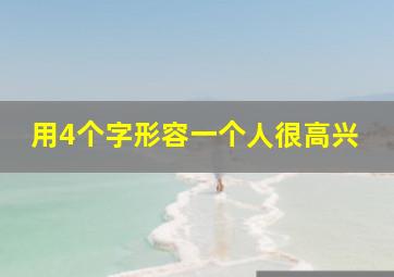 用4个字形容一个人很高兴