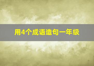 用4个成语造句一年级