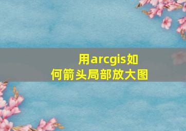 用arcgis如何箭头局部放大图