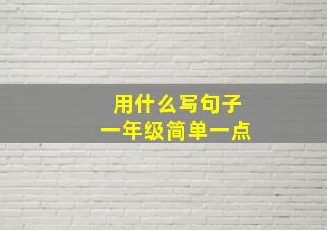 用什么写句子一年级简单一点