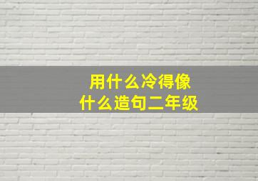 用什么冷得像什么造句二年级