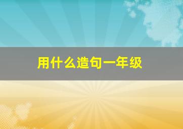 用什么造句一年级