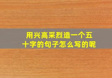 用兴高采烈造一个五十字的句子怎么写的呢