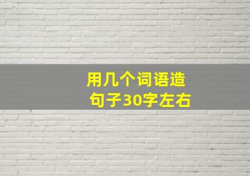 用几个词语造句子30字左右