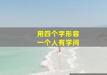 用四个字形容一个人有学问