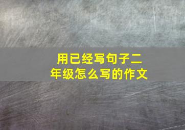 用已经写句子二年级怎么写的作文