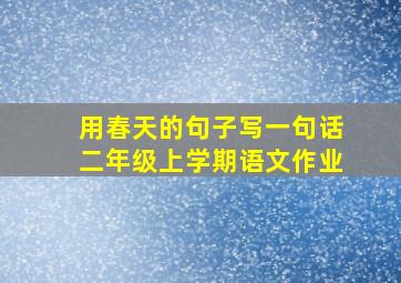 用春天的句子写一句话二年级上学期语文作业