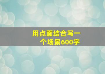 用点面结合写一个场景600字