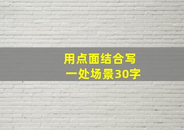 用点面结合写一处场景30字