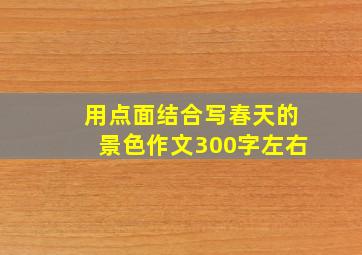 用点面结合写春天的景色作文300字左右