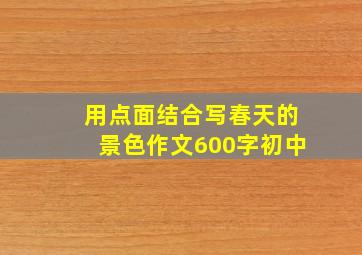 用点面结合写春天的景色作文600字初中