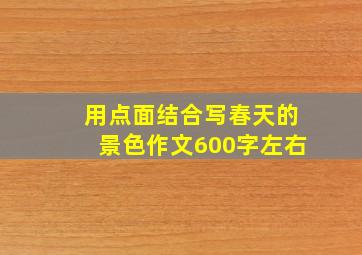 用点面结合写春天的景色作文600字左右