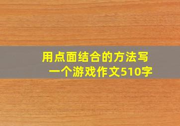 用点面结合的方法写一个游戏作文510字