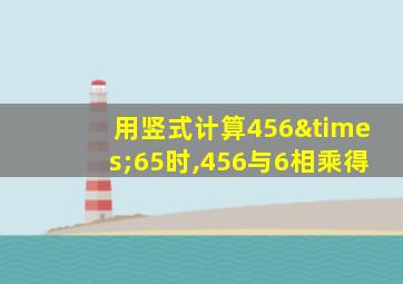 用竖式计算456×65时,456与6相乘得