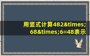 用竖式计算482×68×6=48表示48个什么