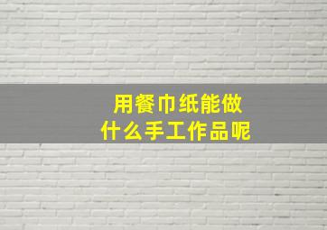 用餐巾纸能做什么手工作品呢