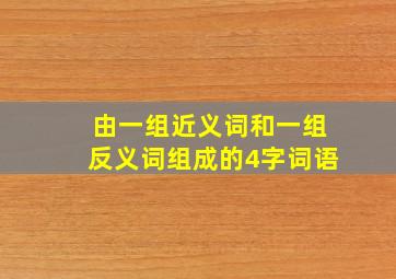 由一组近义词和一组反义词组成的4字词语