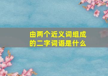 由两个近义词组成的二字词语是什么