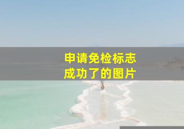 申请免检标志成功了的图片