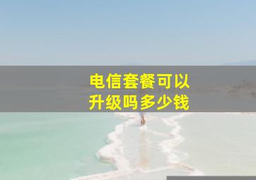 电信套餐可以升级吗多少钱