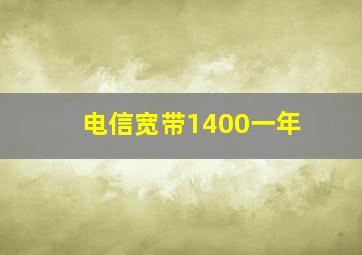 电信宽带1400一年